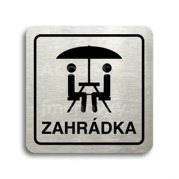 Piktogram "zahrádka II" - stříbrná tabulka - černý tisk