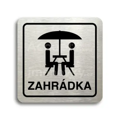 Piktogram "zahrádka II" - stříbrná tabulka - černý tisk