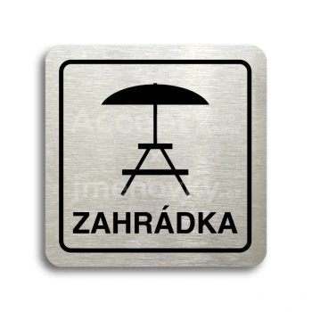 Piktogram "zahrádka III" - stříbrná tabulka - černý tisk
