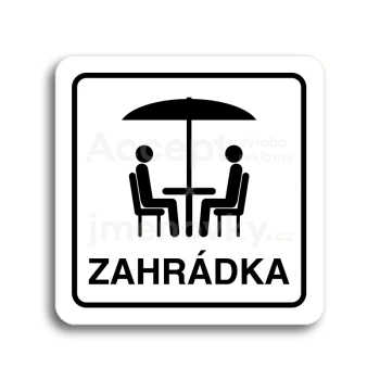 Piktogram "zahrádka IV" - bílá tabulka - černý tisk