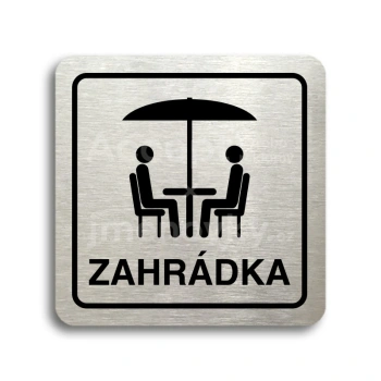 Piktogram "zahrádka IV" - stříbrná tabulka - černý tisk