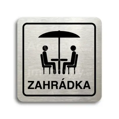 Piktogram "zahrádka IV" - stříbrná tabulka - černý tisk