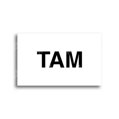 Tabulka SEM - TAM - bílá tabulka - černý tisk bez rámečku