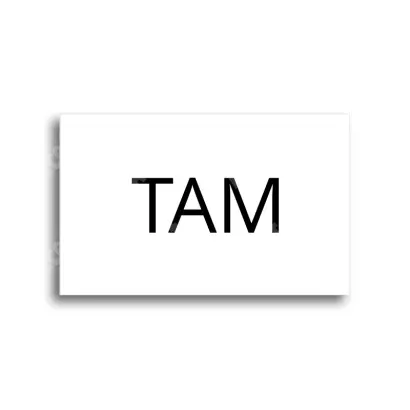 Tabulka SEM - TAM - bílá tabulka - černý tisk bez rámečku