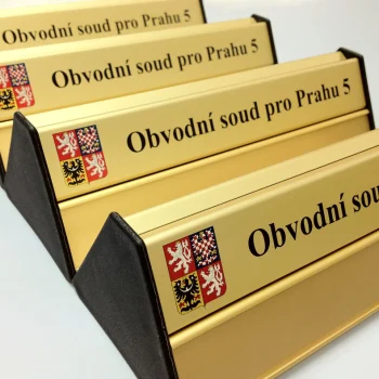 stolní jmenovka ACS s potiskem