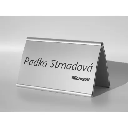 stolní jmenovka G-61-61 s vloženým dvouvrstvým plastem Microsoft